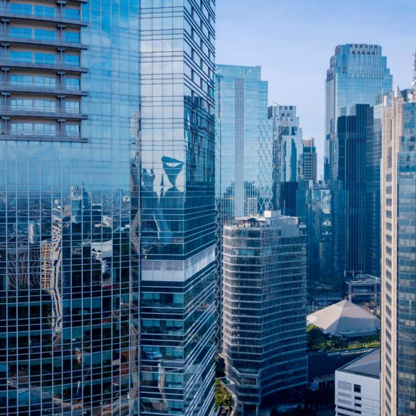 Aerial shot of high rise offices - Gateway 2